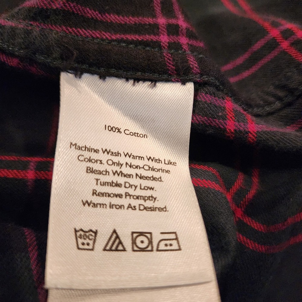 Eddie Bauer XL Classic Flannel Shirt Plaid Cozy Outdoor Preppy Rustic Holiday - Picture 12 of 16